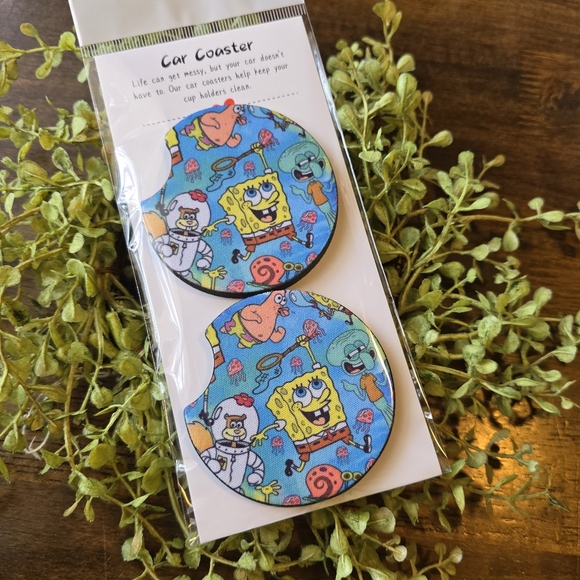 Handmade Accessories - SpongeBob Car Coasters